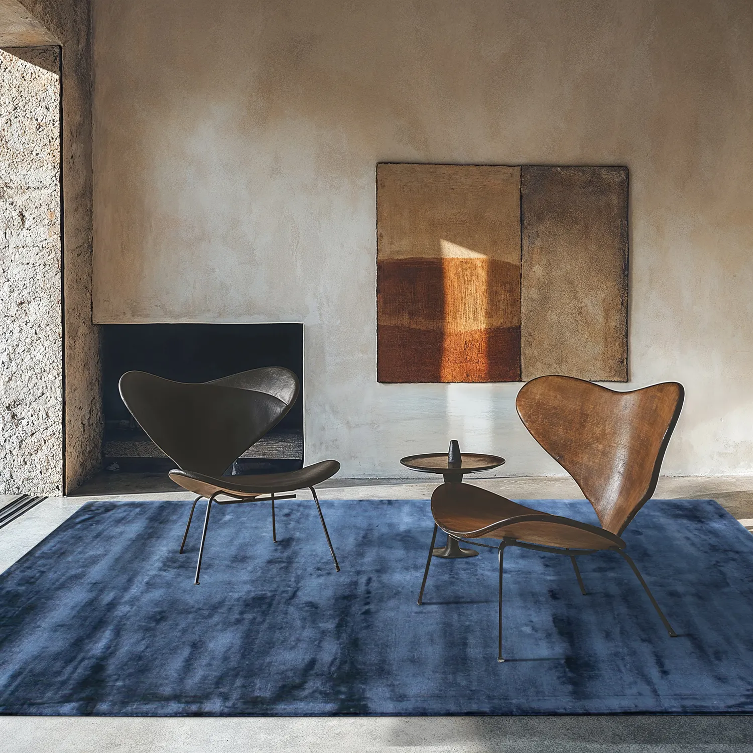 Viscose-vloerkleed - Jodhpur Special Luxury Edition (blauw)