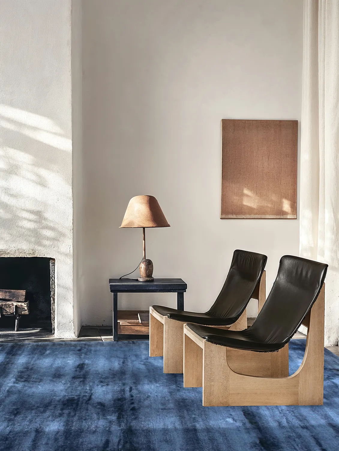 Viscose-vloerkleed - Jodhpur Special Luxury Edition (blauw)