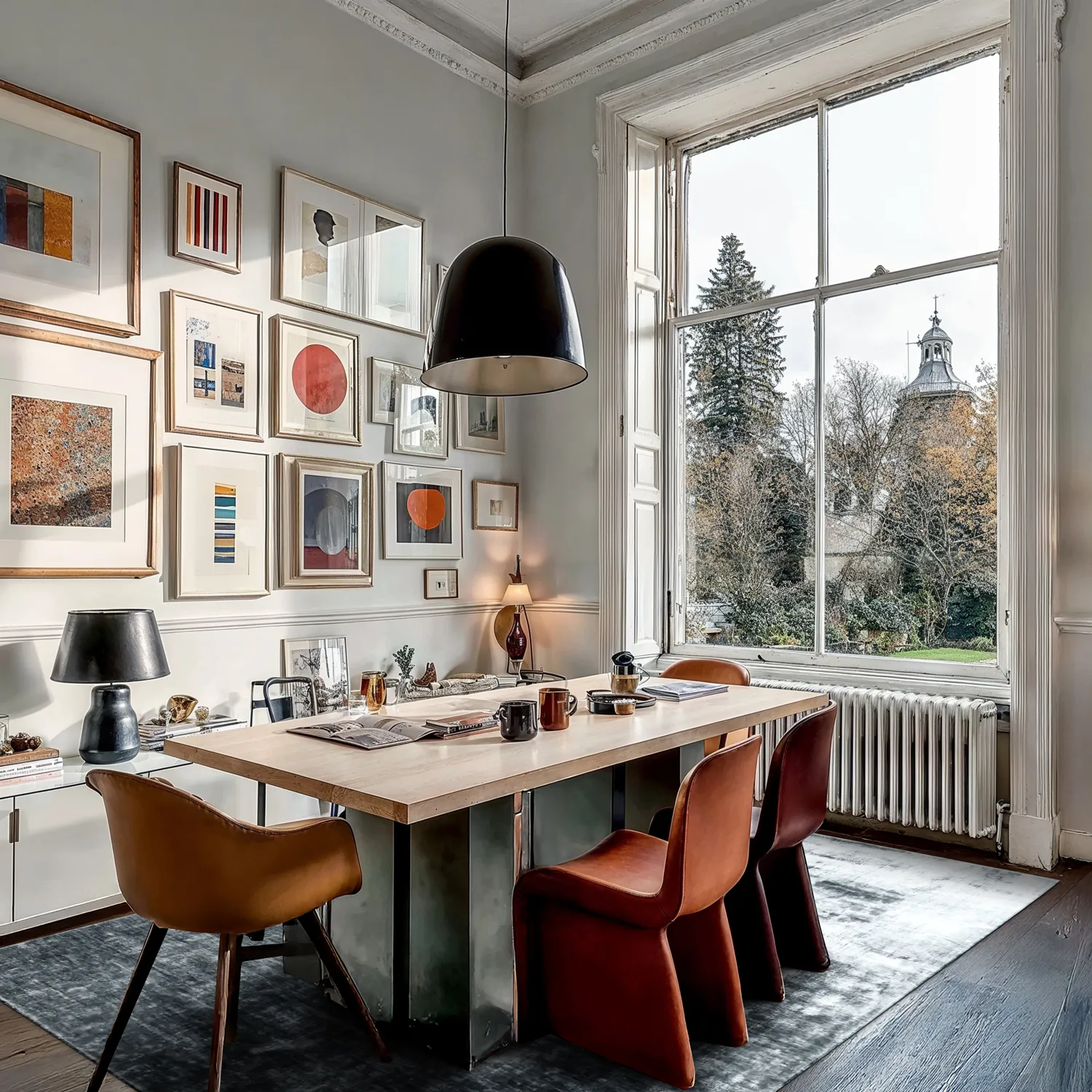 Viscose-vloerkleed - Jodhpur Special Luxury Edition (blauw/grijs)