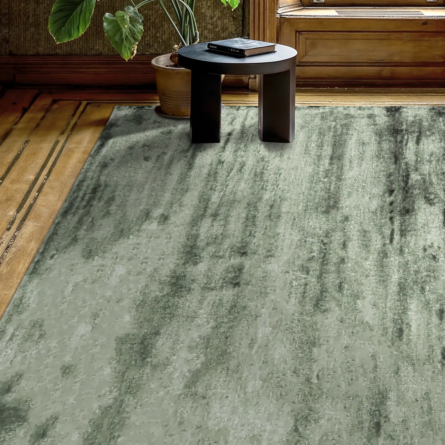 Viscose-vloerkleed - Jodhpur Special Luxury Edition (groen)