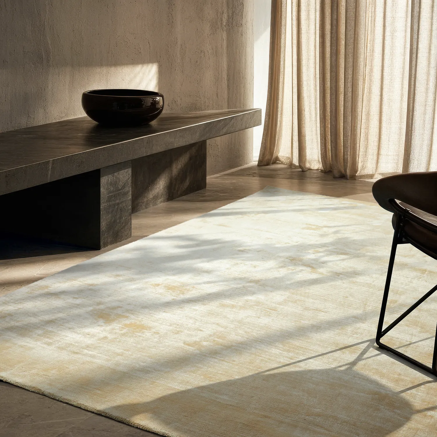 Viscose-vloerkleed - Jodhpur Special Luxury Edition (licht beige)