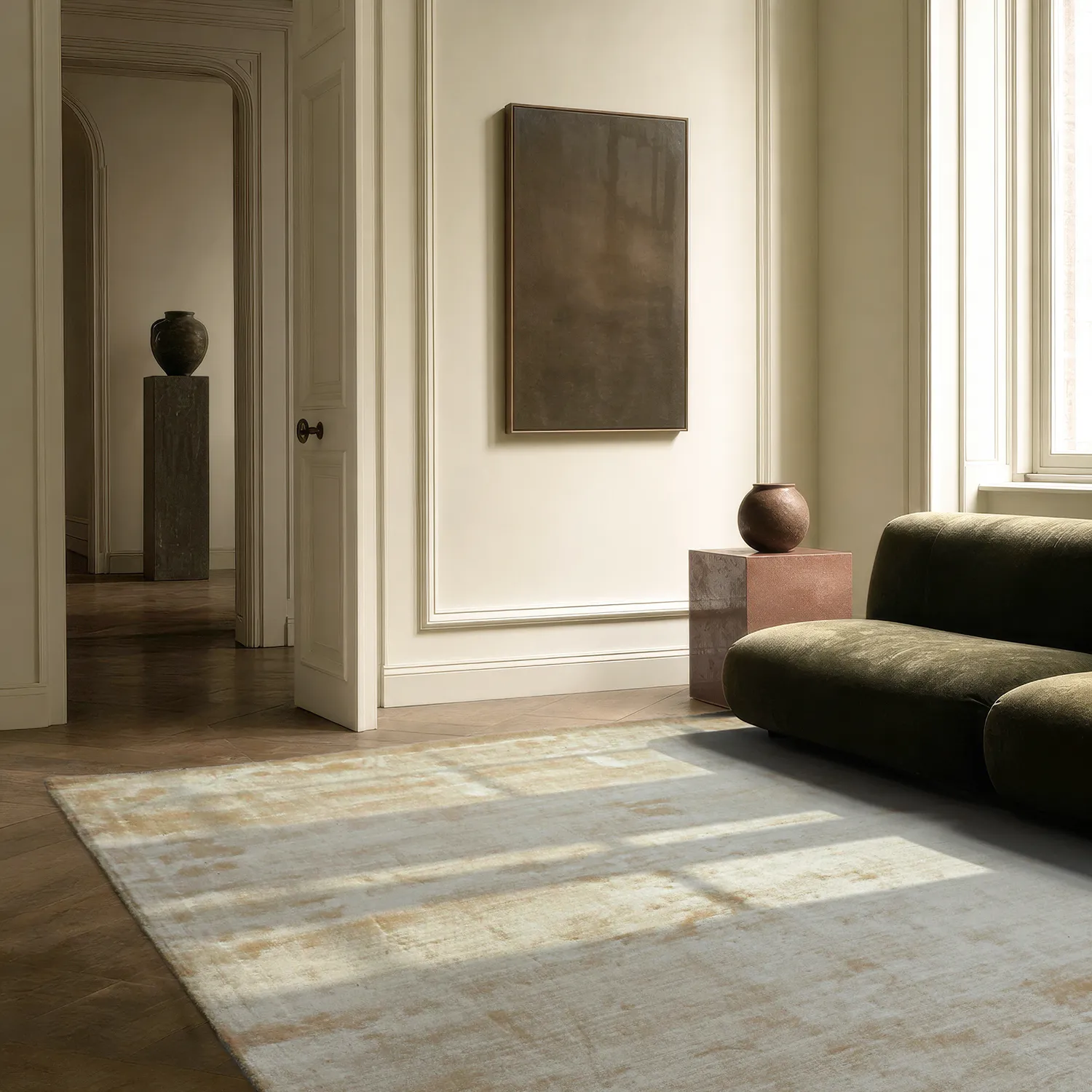 Viscose-vloerkleed - Jodhpur Special Luxury Edition (licht beige)