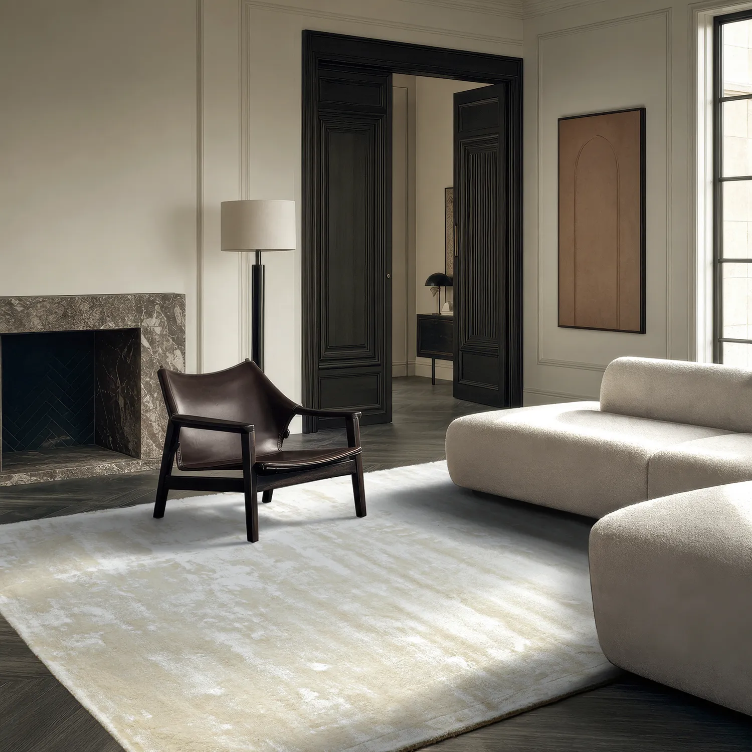 Viscose-vloerkleed - Jodhpur Special Luxury Edition (offwhite)