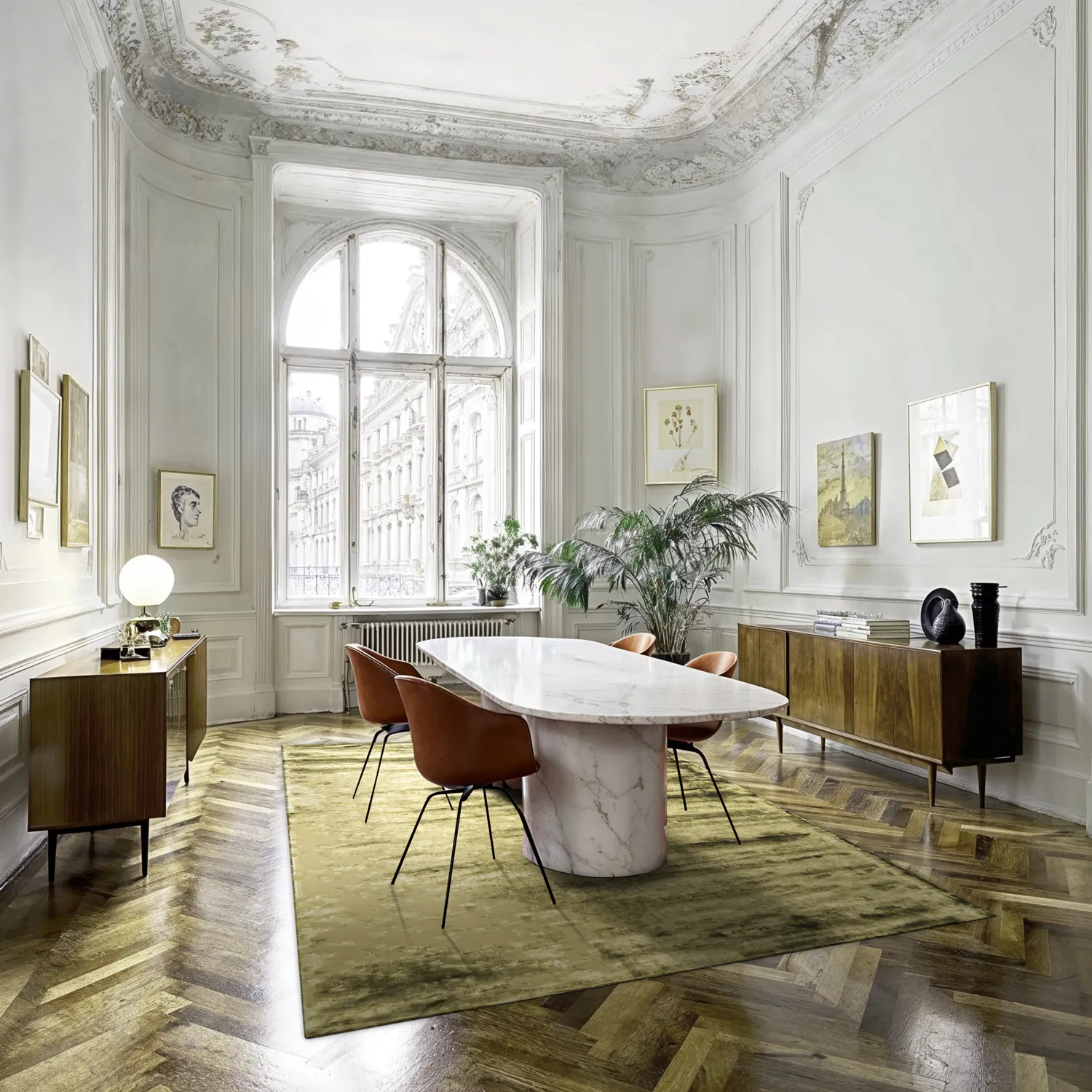 Viscose-vloerkleed - Jodhpur Special Luxury Edition (groen)