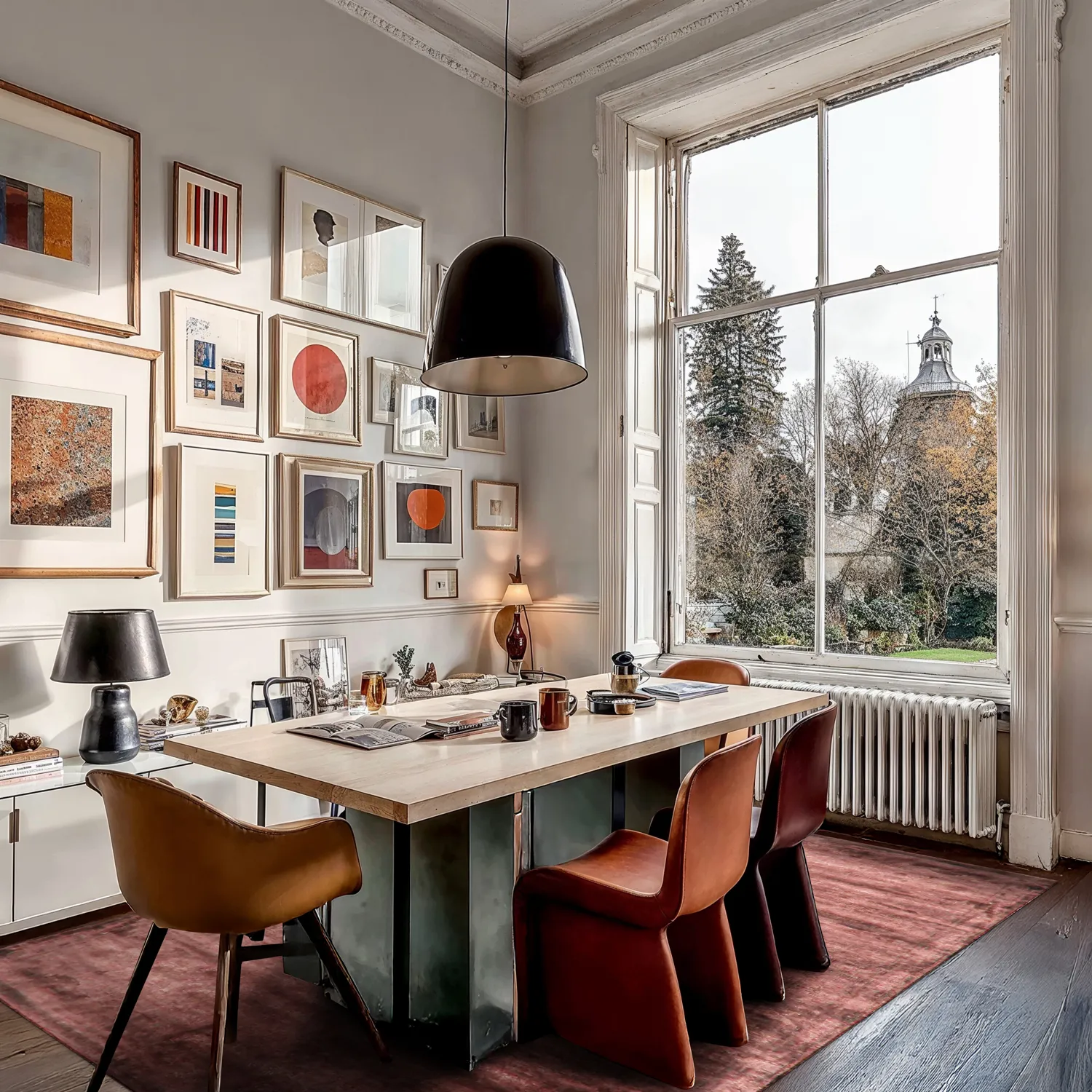 Viscose-vloerkleed - Jodhpur Special Luxury Edition (bordeaux)