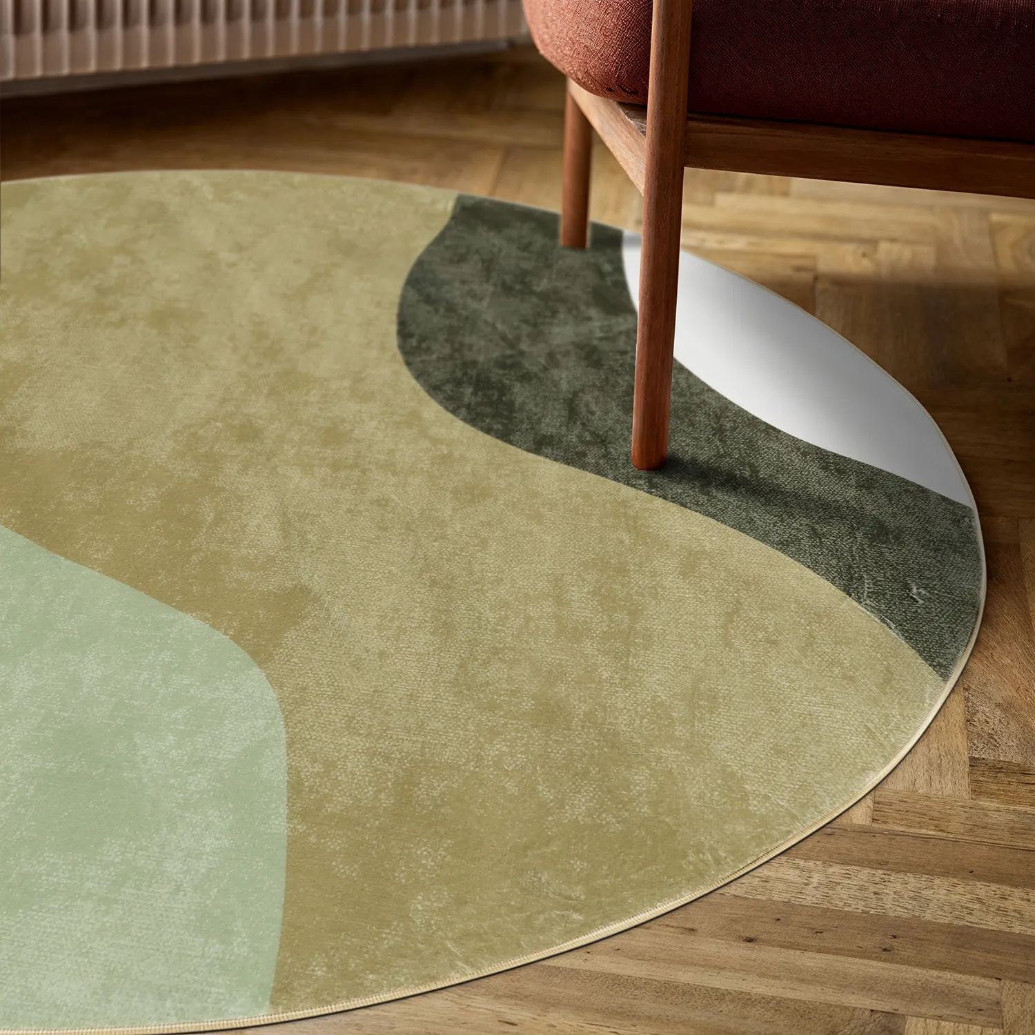 Rond vloerkleed - Barcelona (bruin)