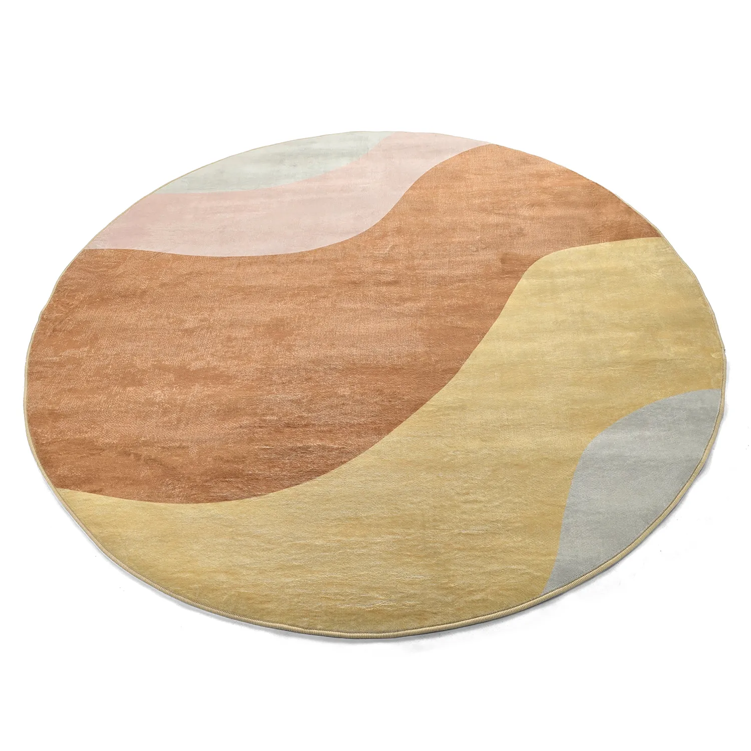 Rond vloerkleed - Barcelona (champagne)