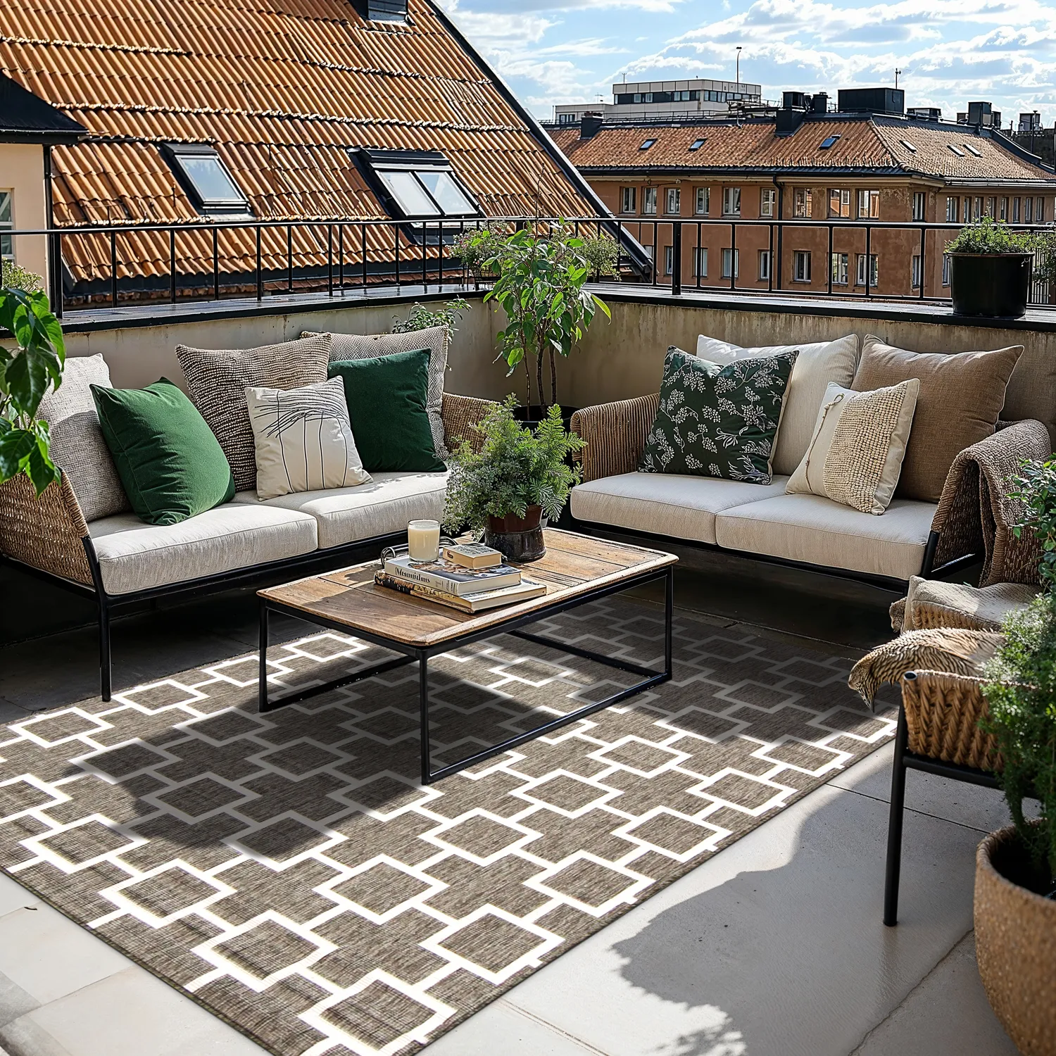 Vloerkleden voor binnen en buiten - Brussels Silver (grijs)