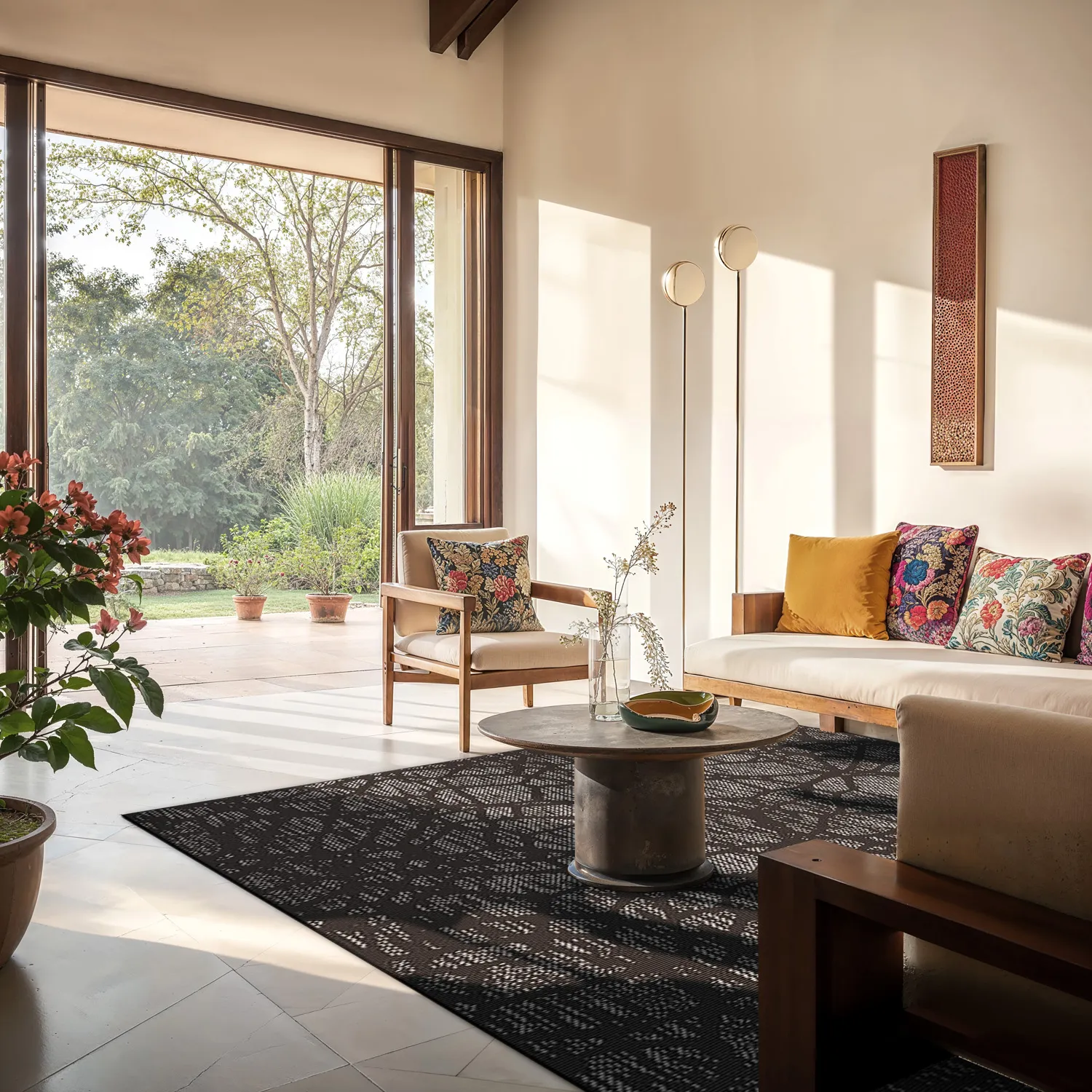 Vloerkleden voor binnen en buiten - Brussels Diamond (zwart)