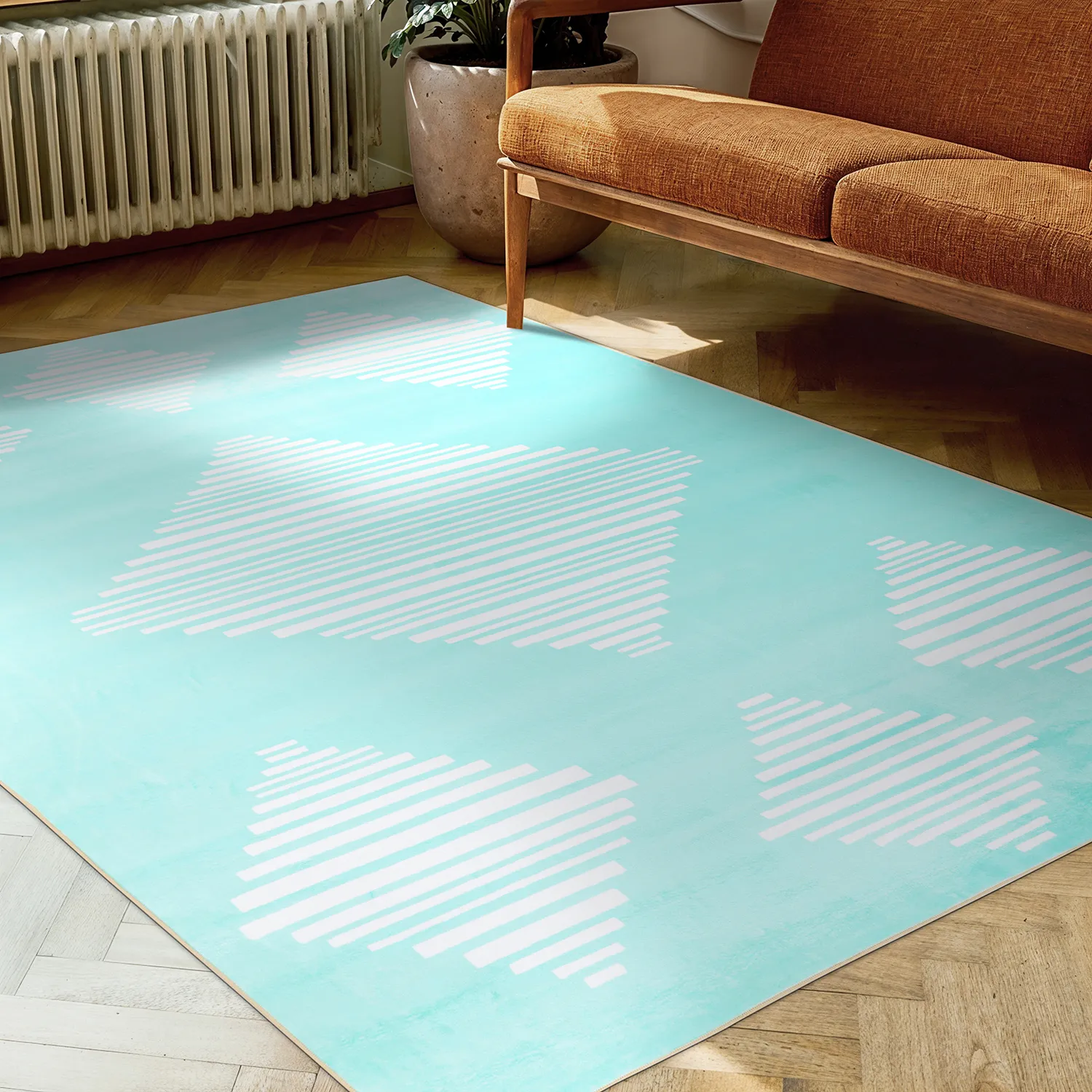 Wilton - Carmen (lichtblauw/wit)