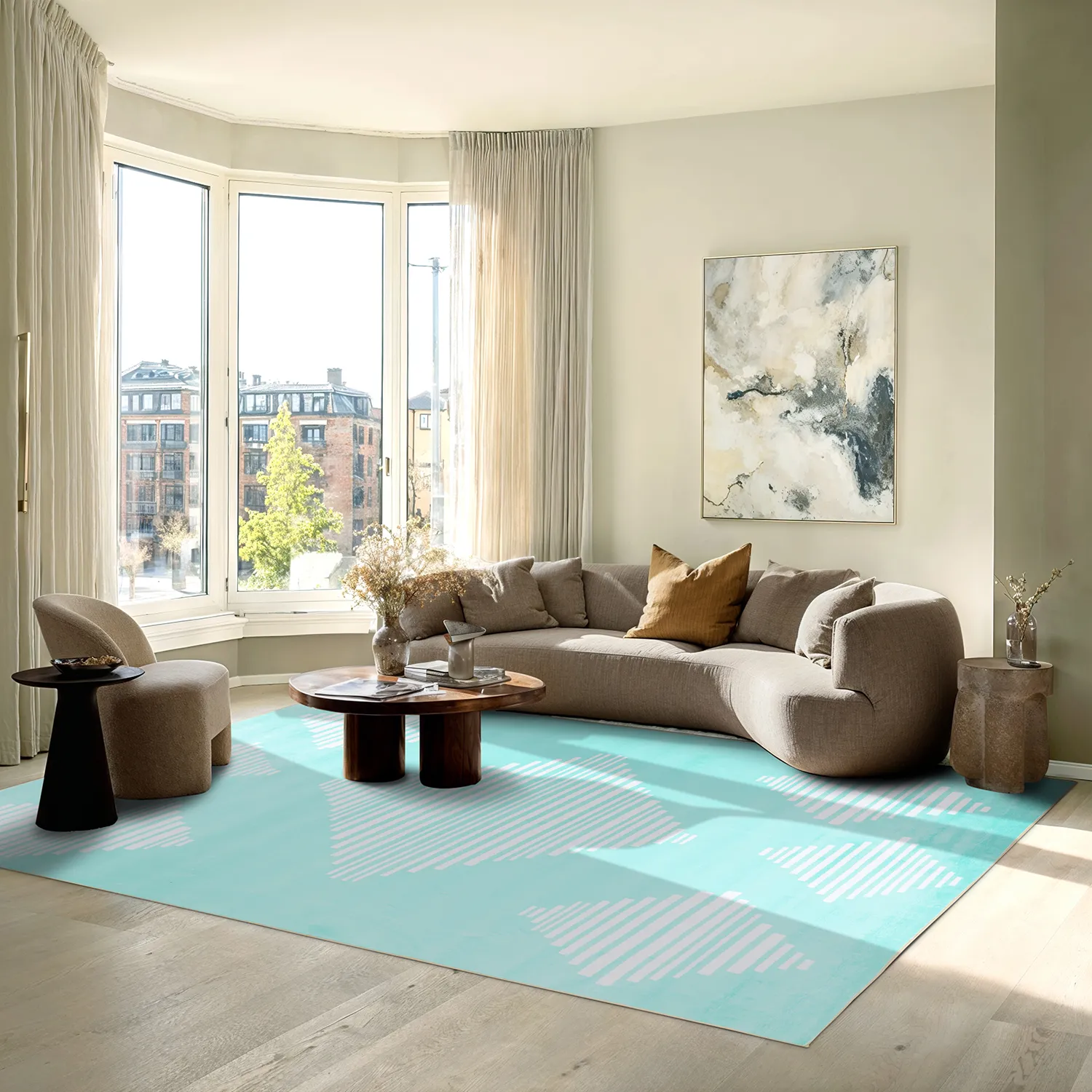 Wilton - Carmen (lichtblauw/wit)