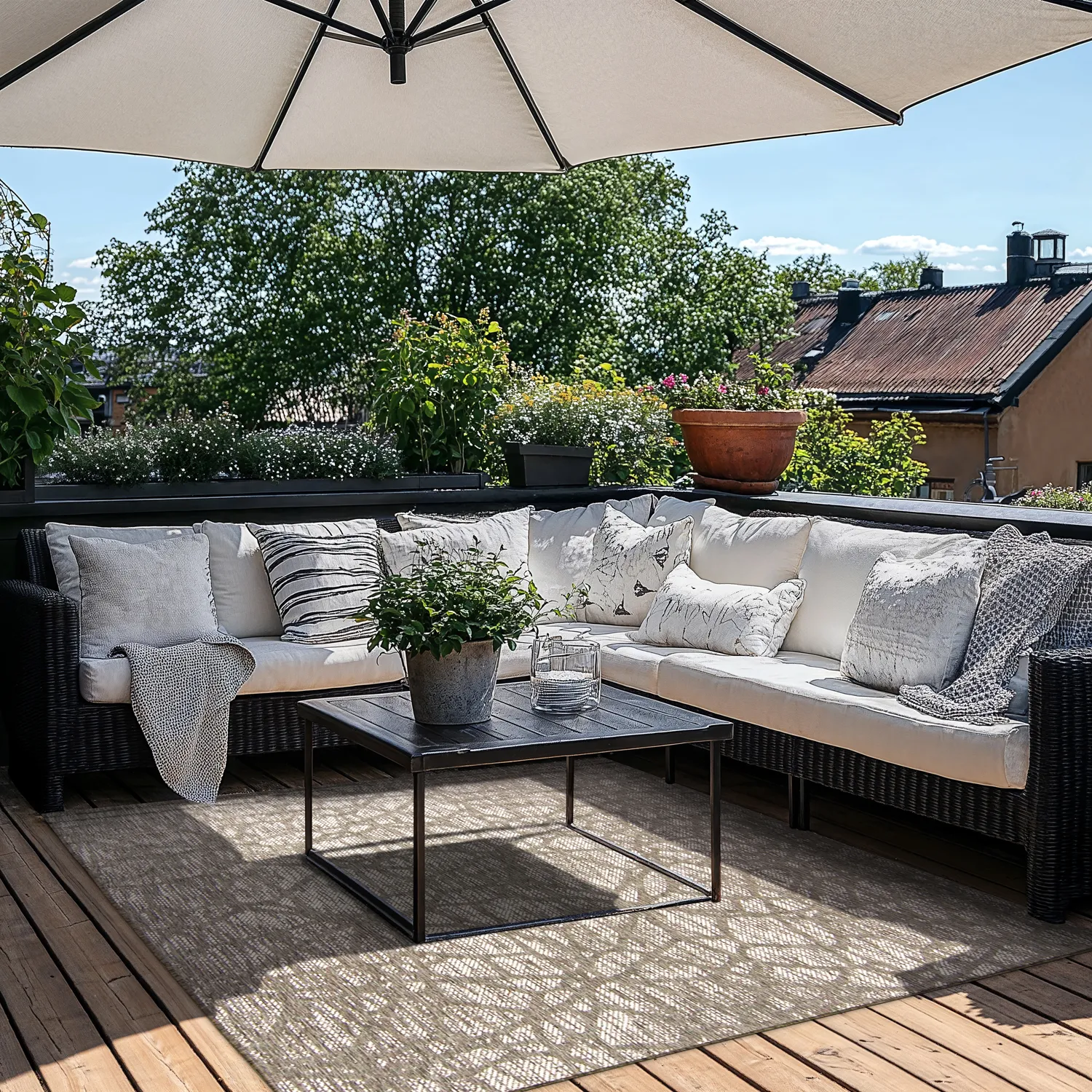 Vloerkleden voor binnen en buiten - Brussels Diamond (grijs)