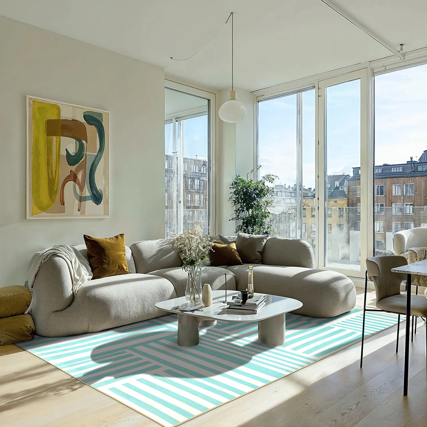 Wilton - Joma (turkoois/wit)