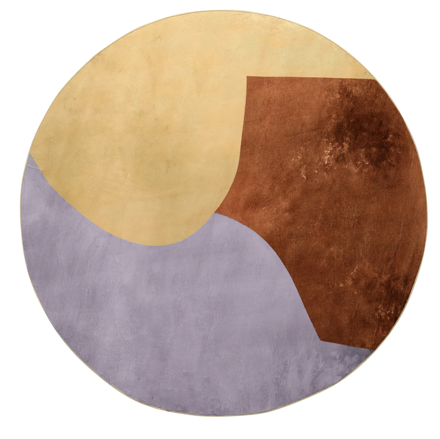 Rond vloerkleed - Lazio (champagne)