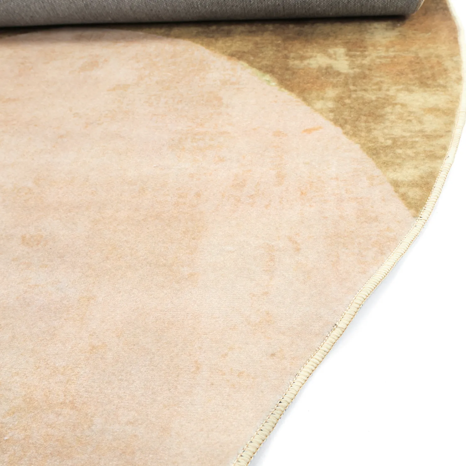 Rond Wilton-vloerkleed met golvende randLazio (beige/roze)