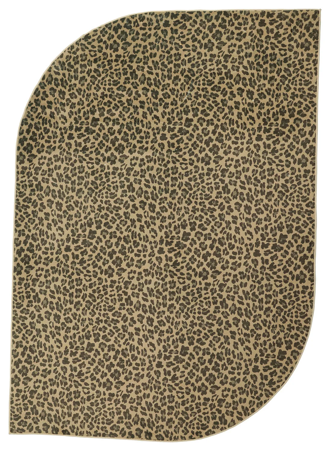 Halfovaal Wilton-vloerkleedLeopard (bruin)
