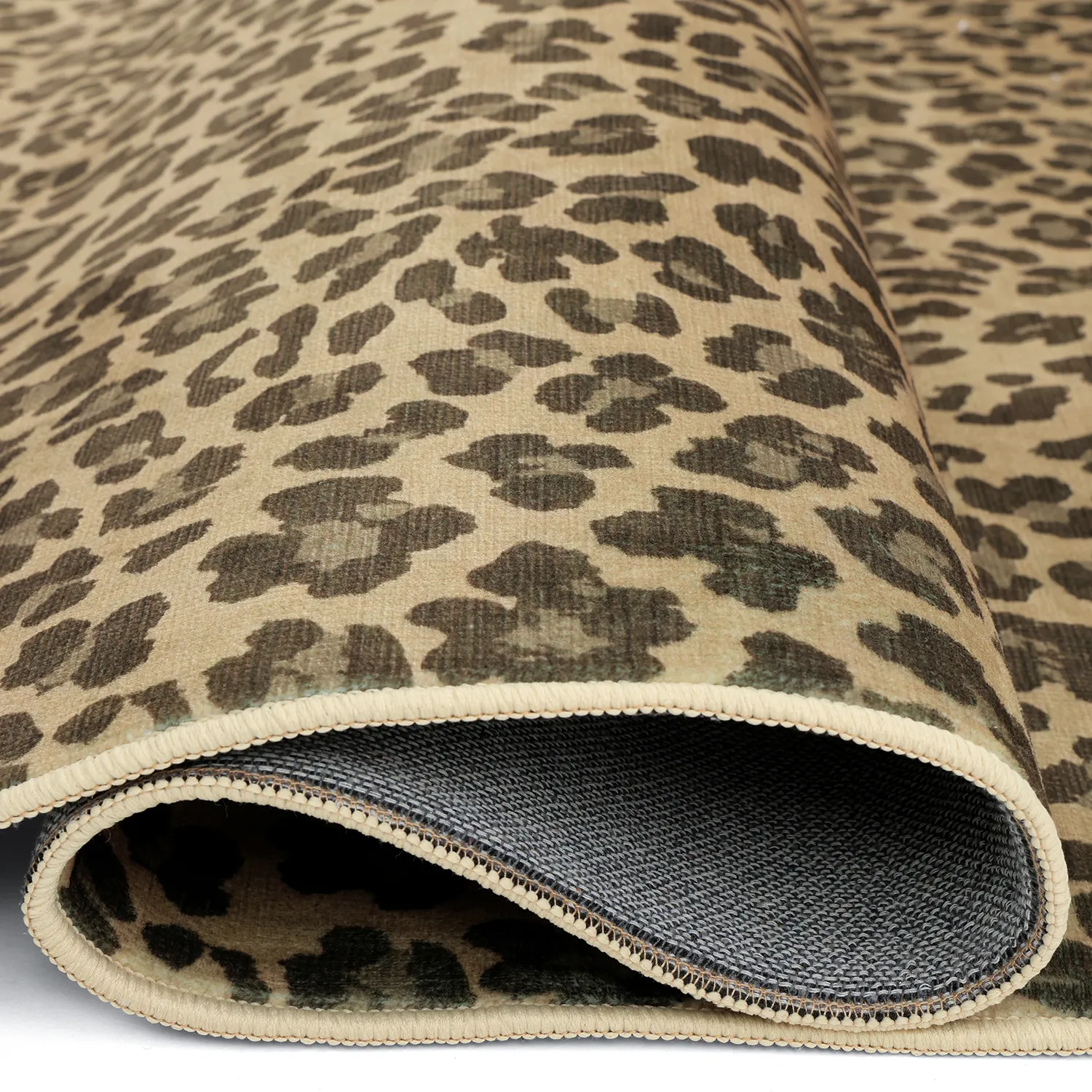Halfovaal Wilton-vloerkleedLeopard (bruin)