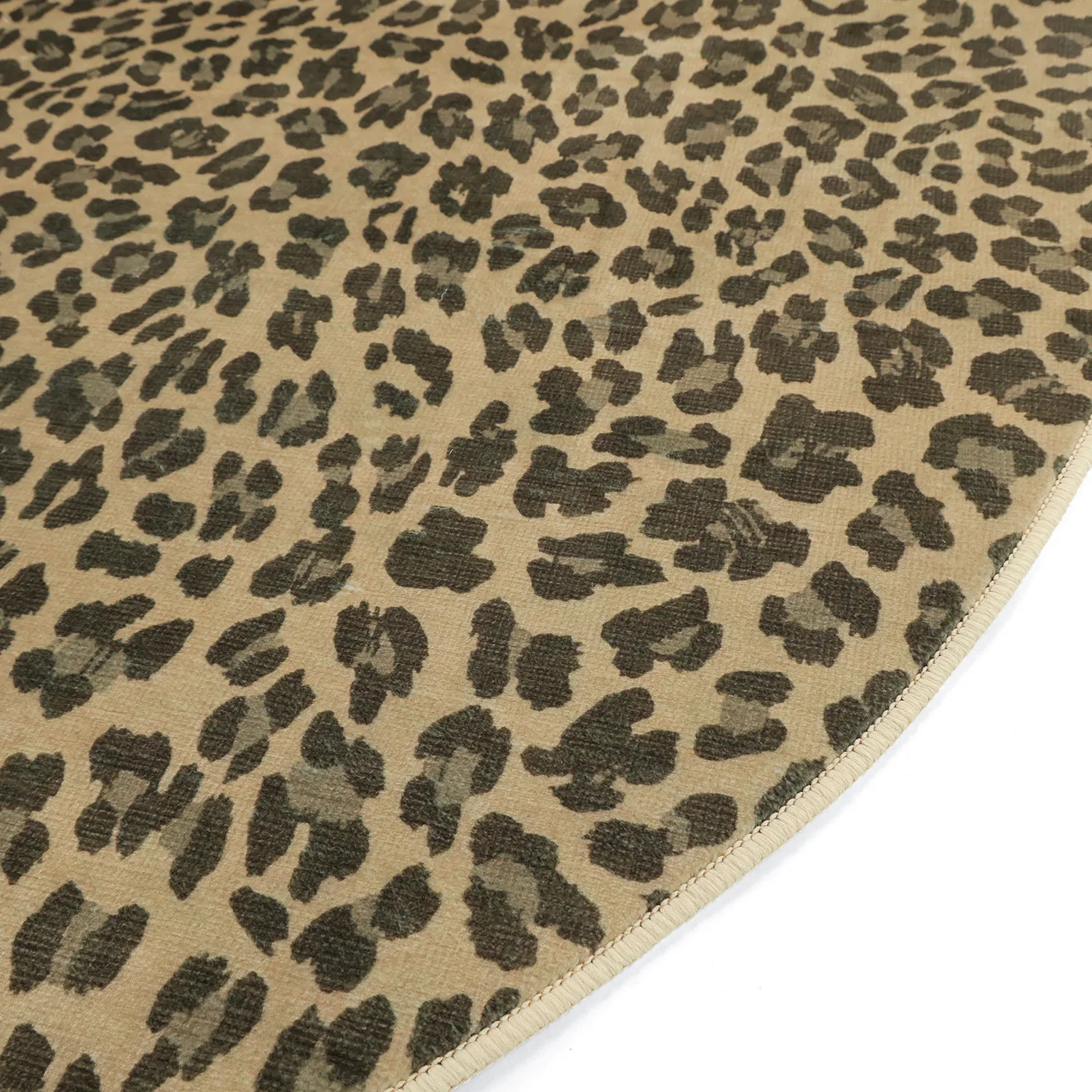 Halfovaal Wilton-vloerkleedLeopard (bruin)