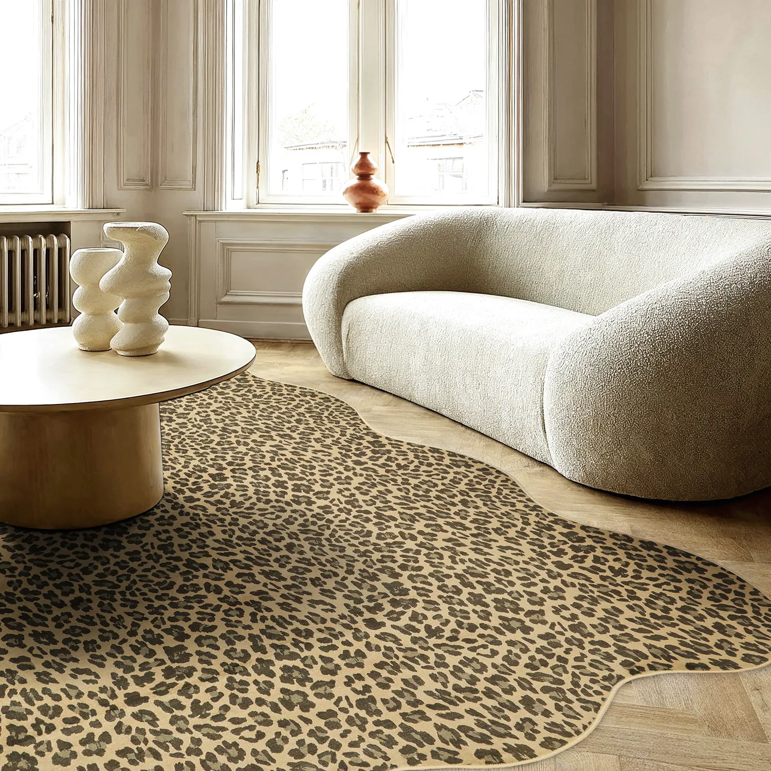 Golvend Wilton-tapijt - Leopard (bruin)