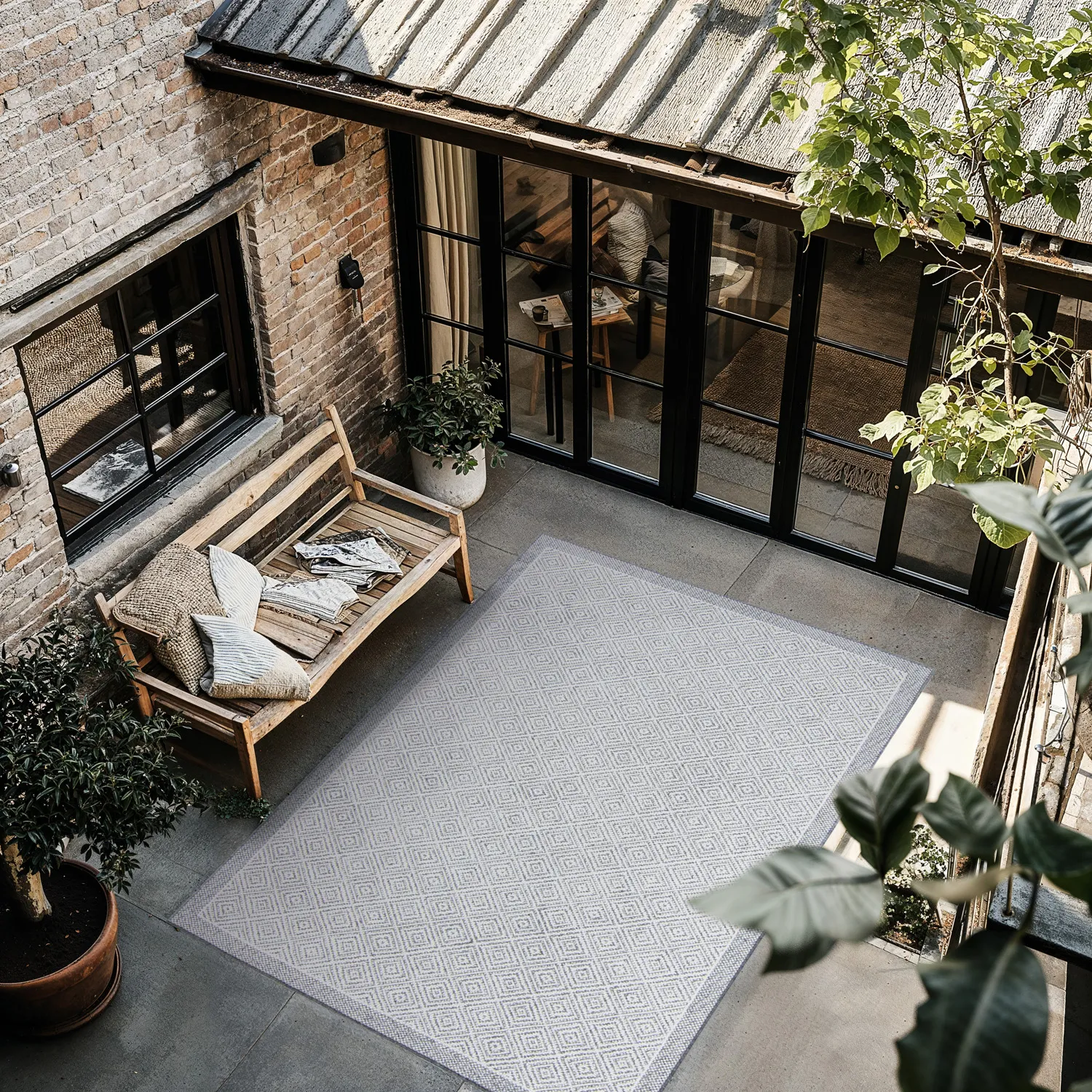Vloerkleden voor binnen en buiten - Monsaraz (grijs)