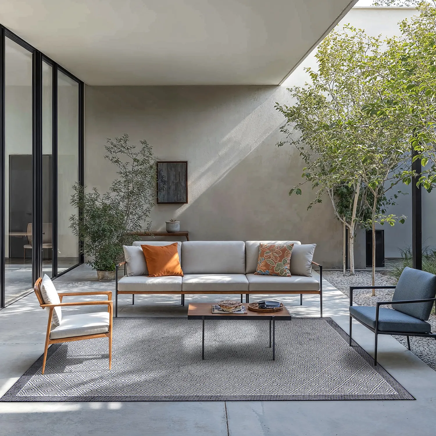 Vloerkleden voor binnen en buiten - Monsaraz (zwart)