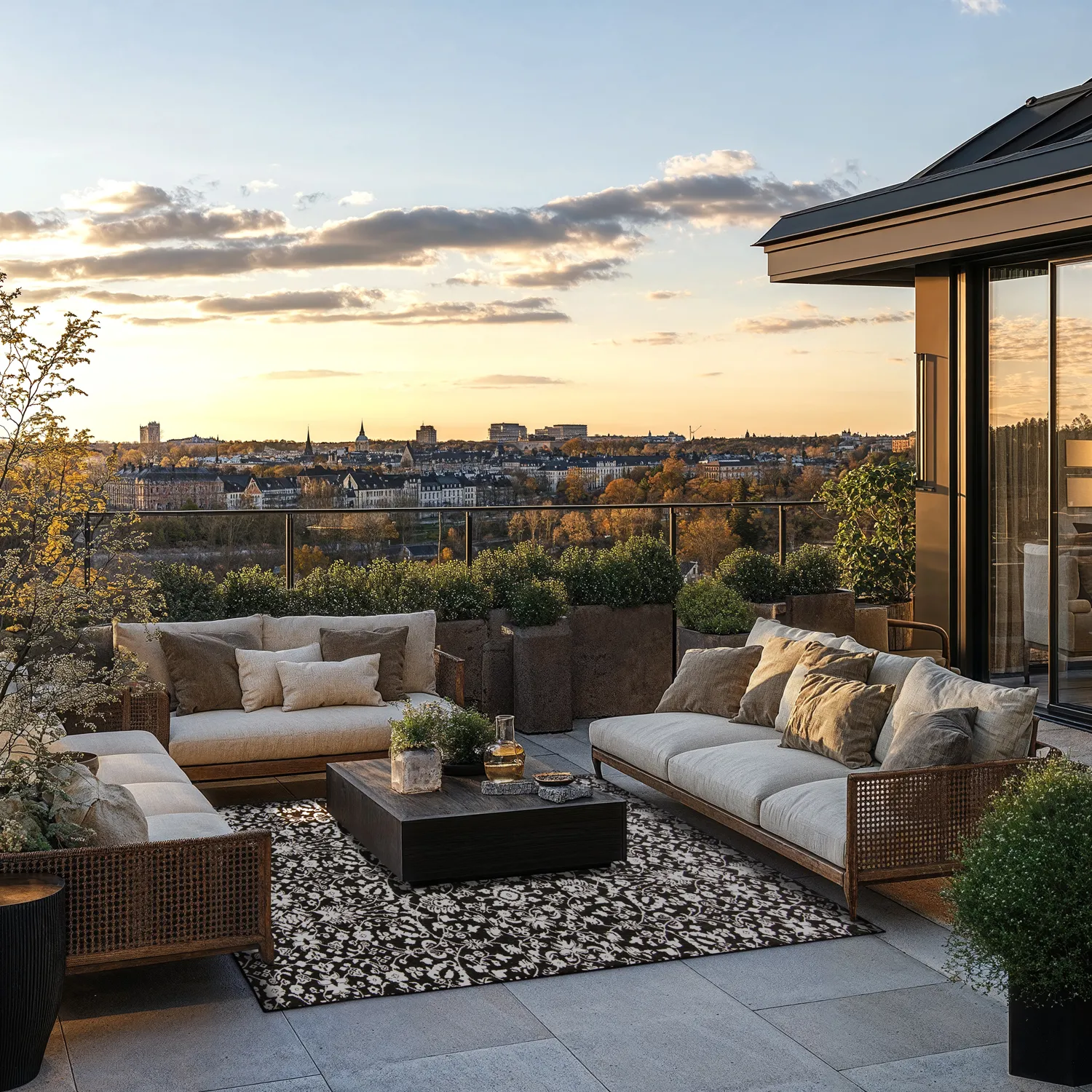 Vloerkleden voor binnen en buiten - Brussels Ocean (zwart)