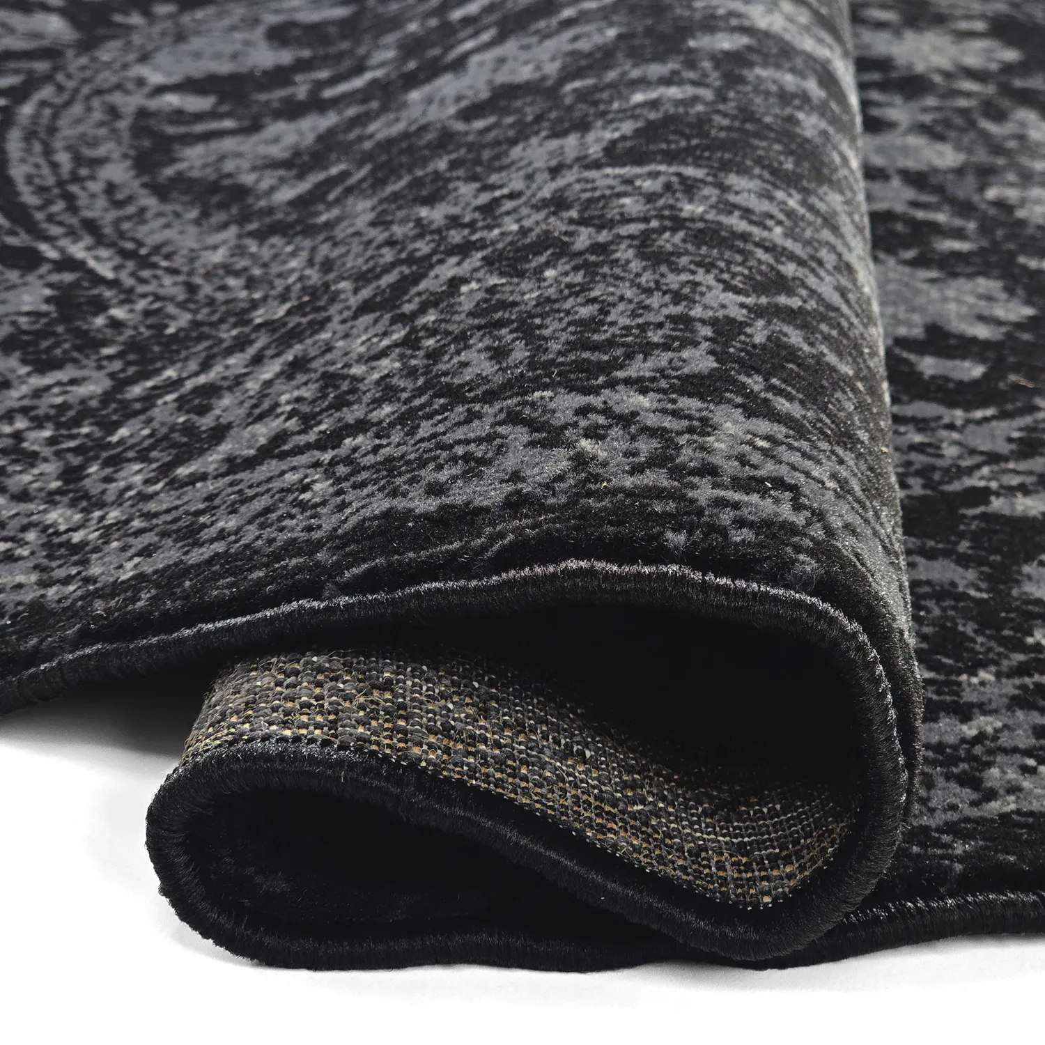 Rond vloerkleed - Peking Majestic (zwart)