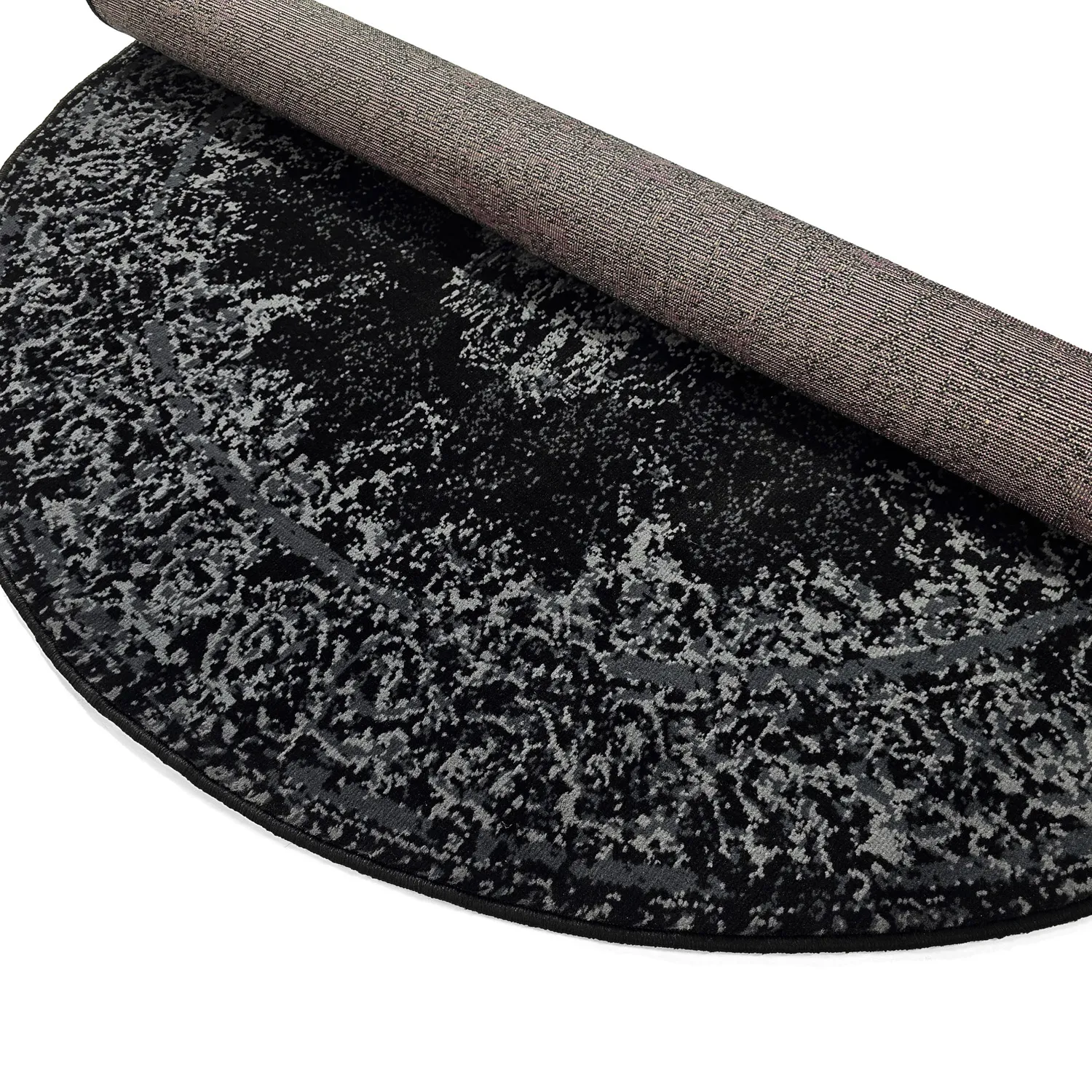 Rond vloerkleed - Peking (zwart)