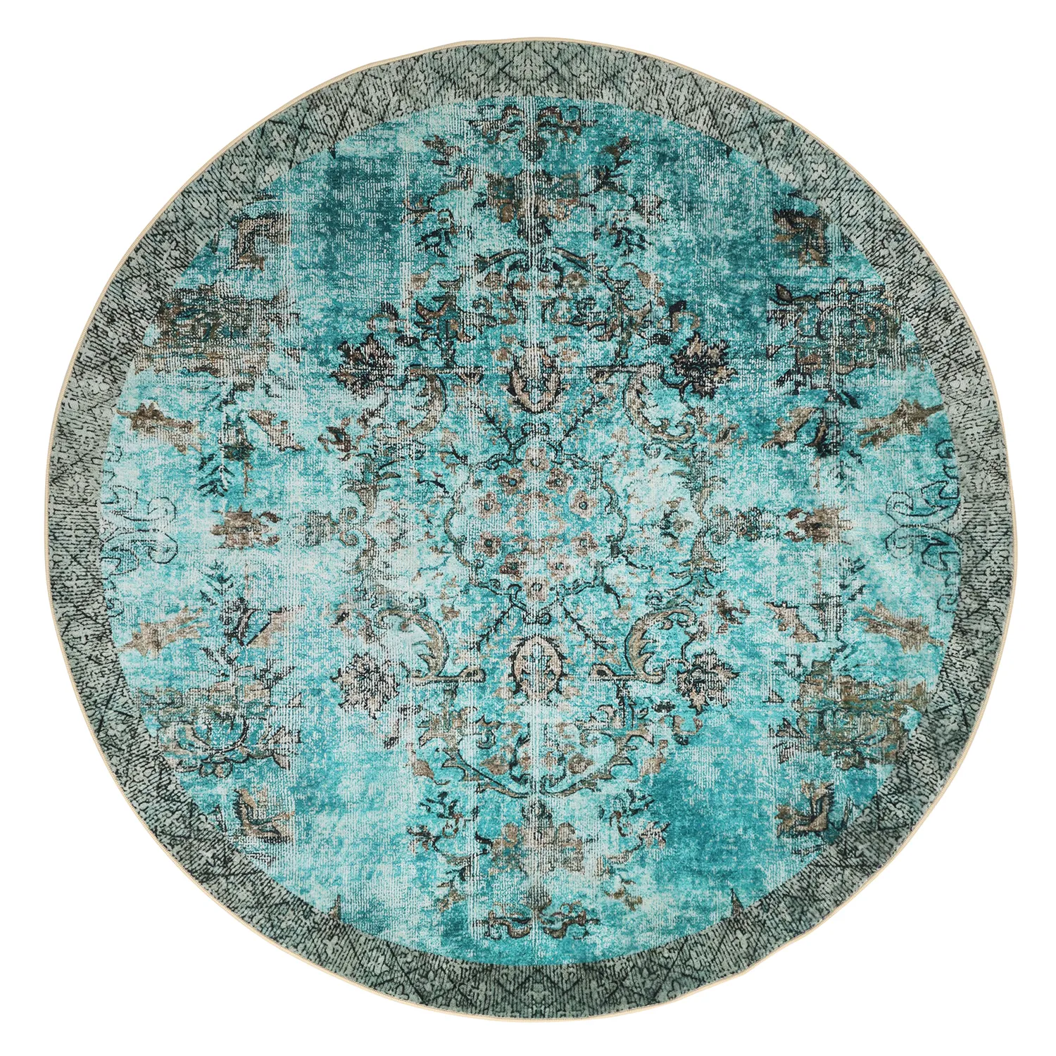 Rond vloerkleed - Rosalie (blauw)