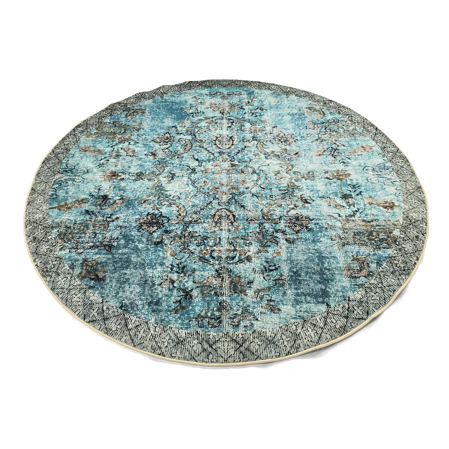 Rond vloerkleed - Rosalie (blauw)