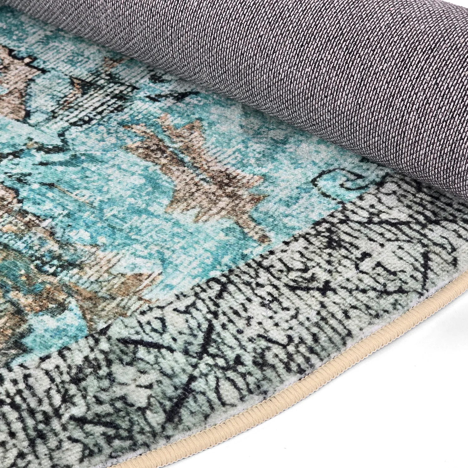 Rond vloerkleed - Rosalie (blauw)