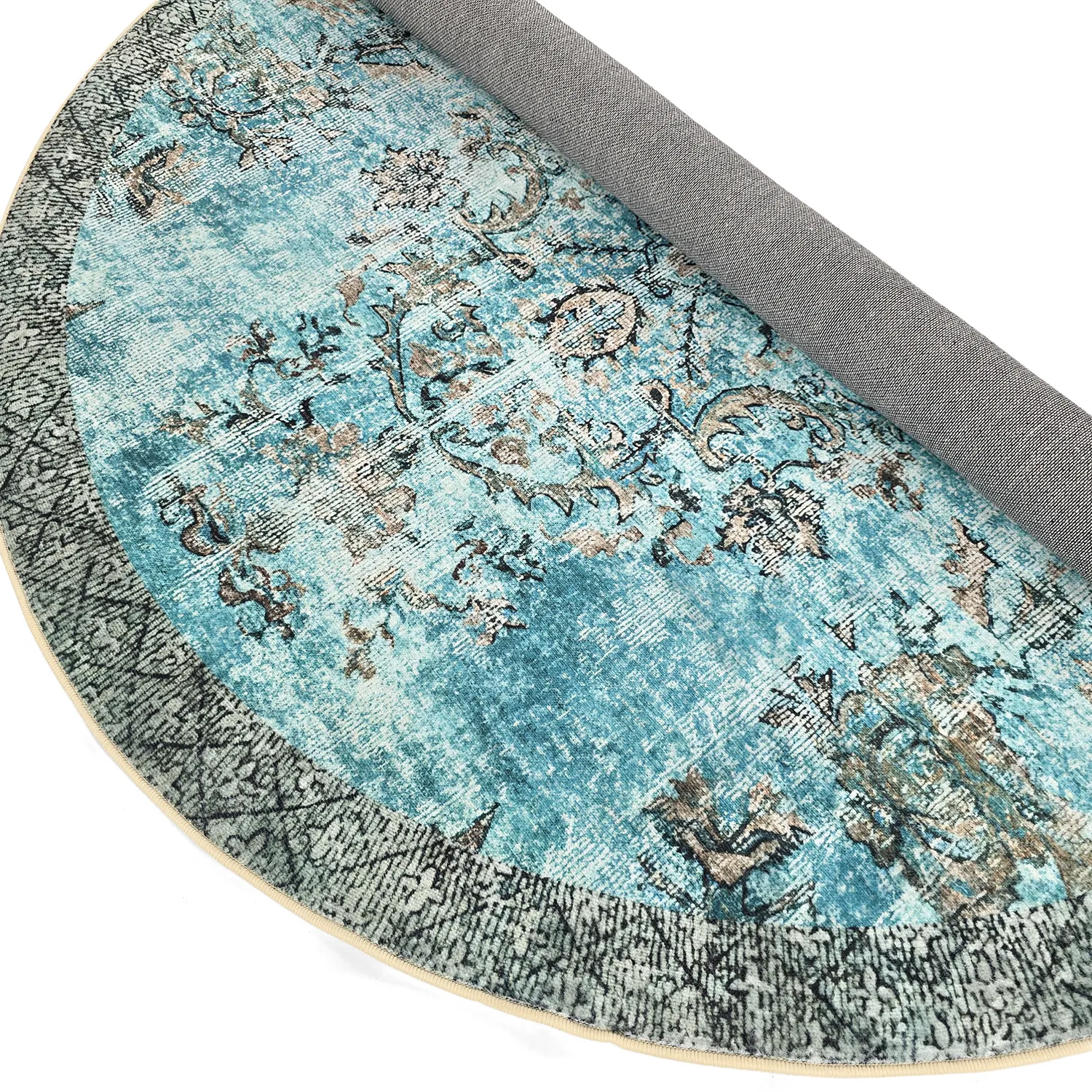 Rond vloerkleed - Rosalie (blauw)