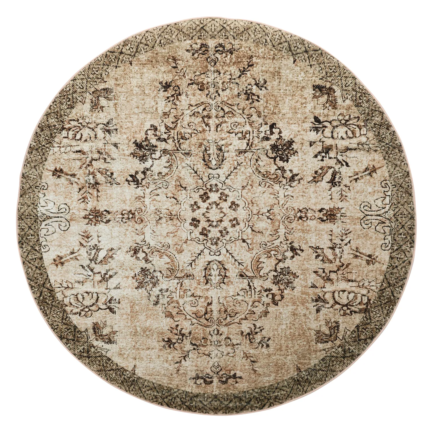 Rond vloerkleed - Rosalie (bruin)