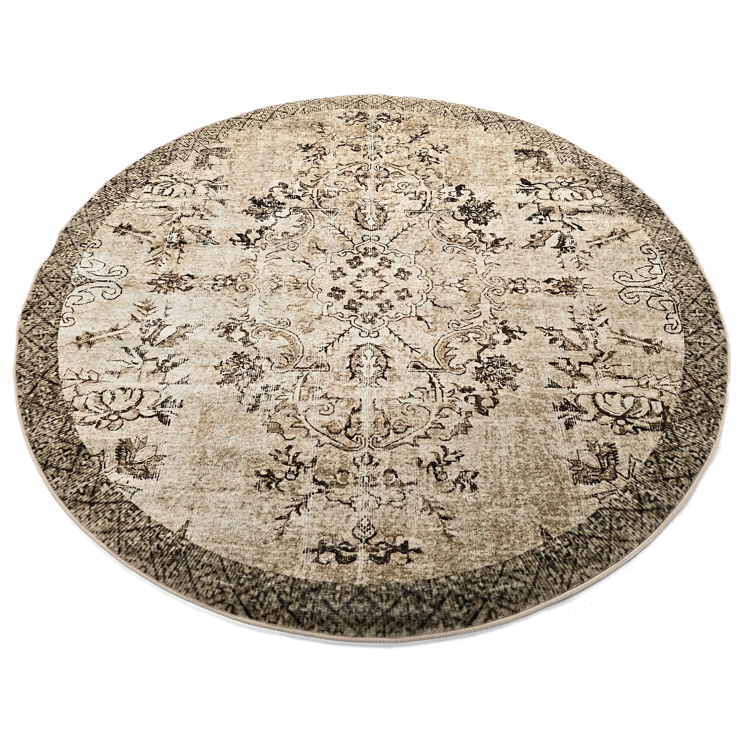 Rond vloerkleed - Rosalie (bruin)