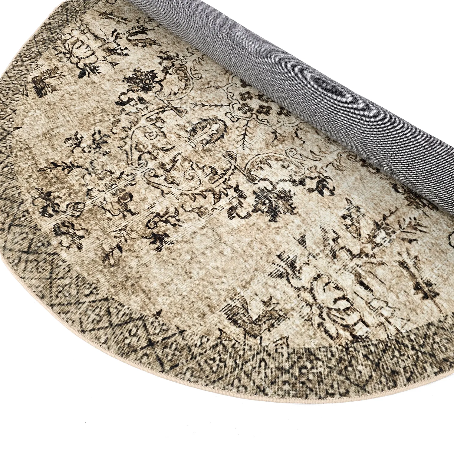 Rond vloerkleed - Rosalie (bruin)