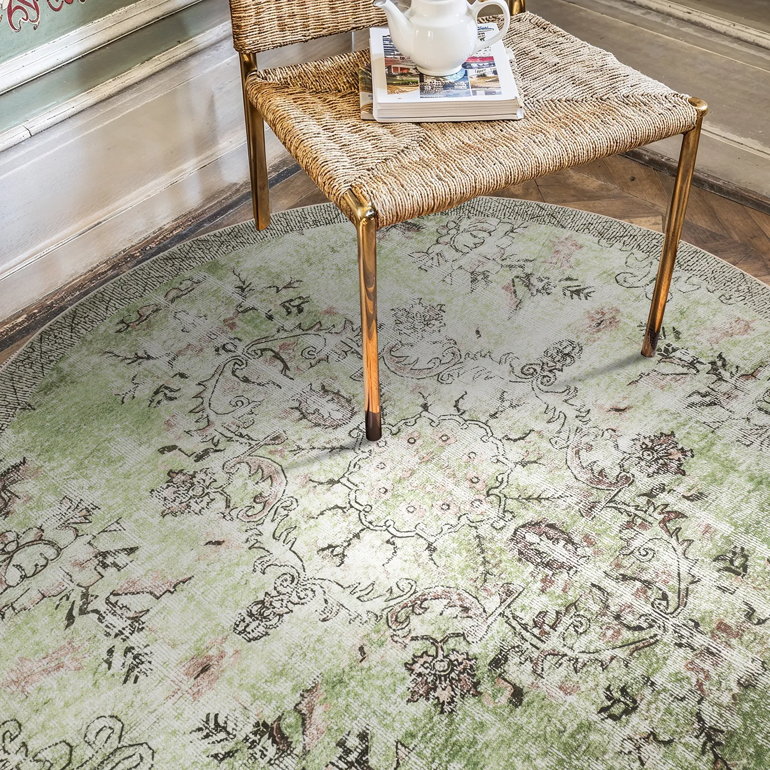 Rond vloerkleed - Rosalie (groente)