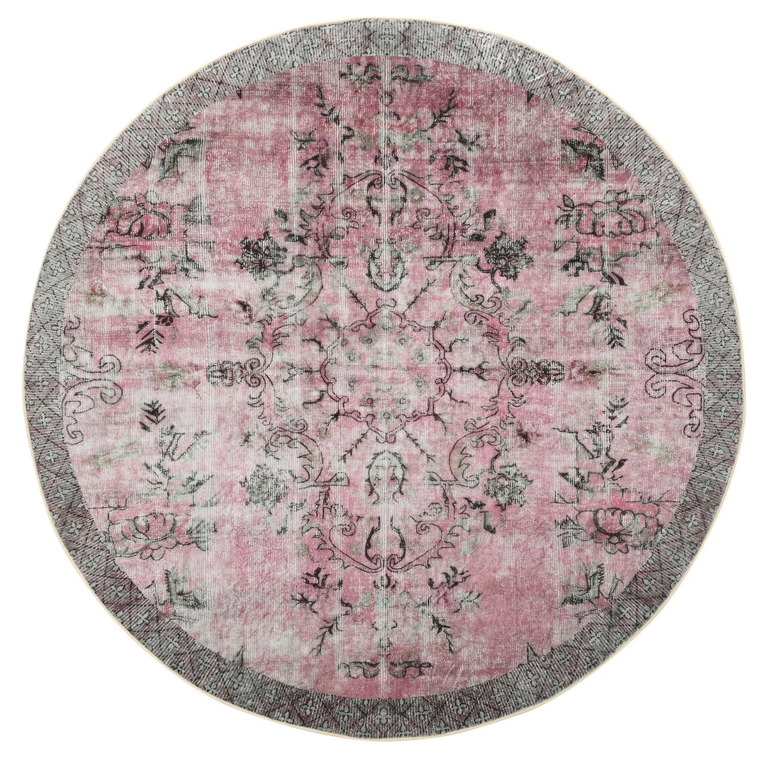 Rond vloerkleed - Rosalie (roze)