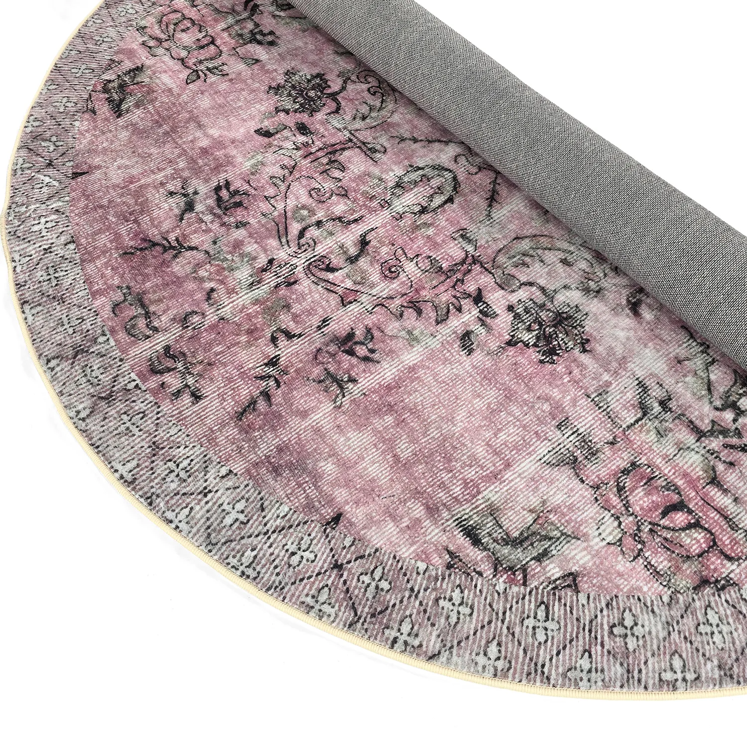 Rond vloerkleed - Rosalie (roze)