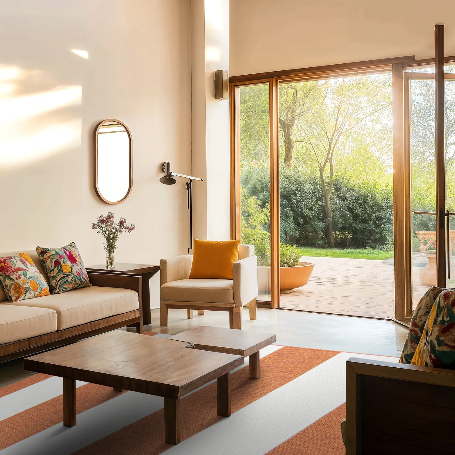 Vloerkleden voor binnen en buiten - Santana (oranje)