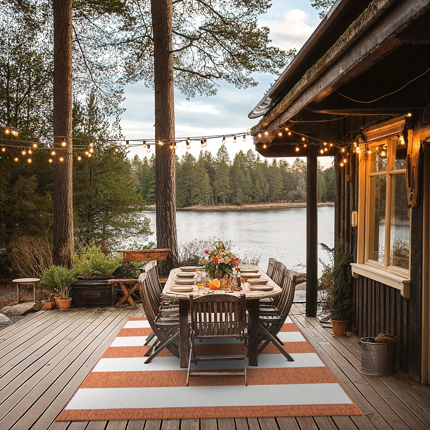 Vloerkleden voor binnen en buiten - Santana (oranje)