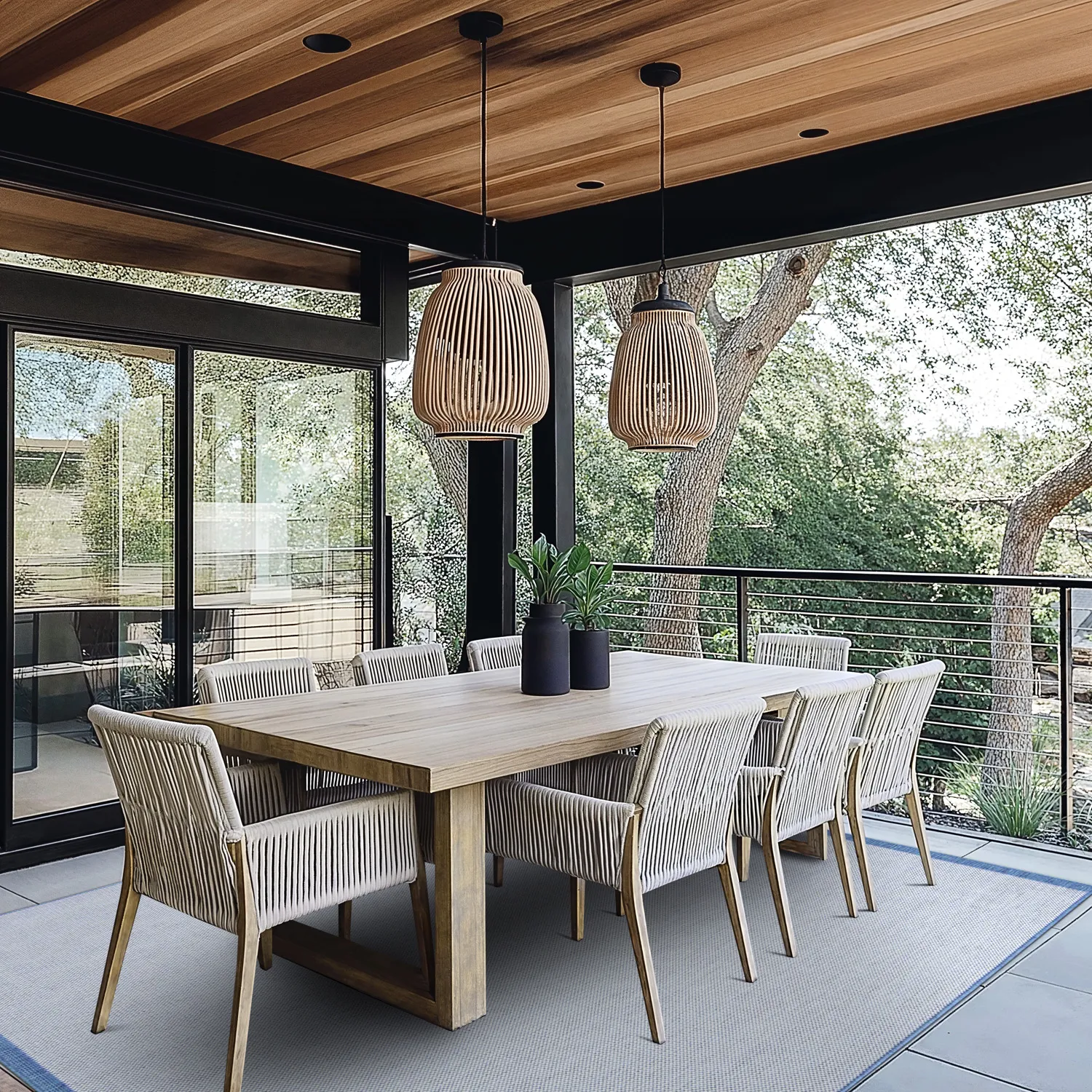 Vloerkleden voor binnen en buiten - Sortelha (blauw)