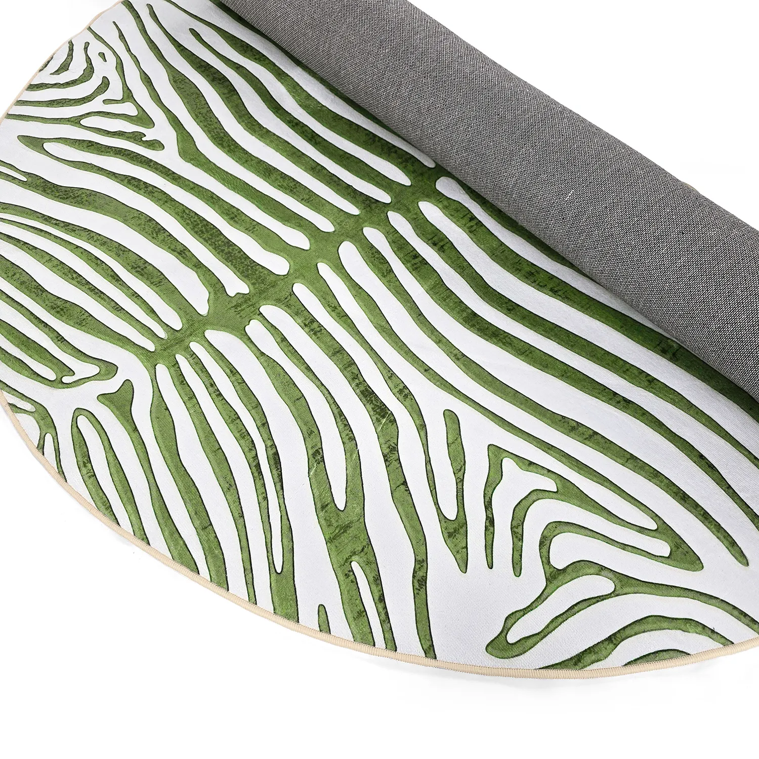 Rond vloerkleed - Zebra (groente)