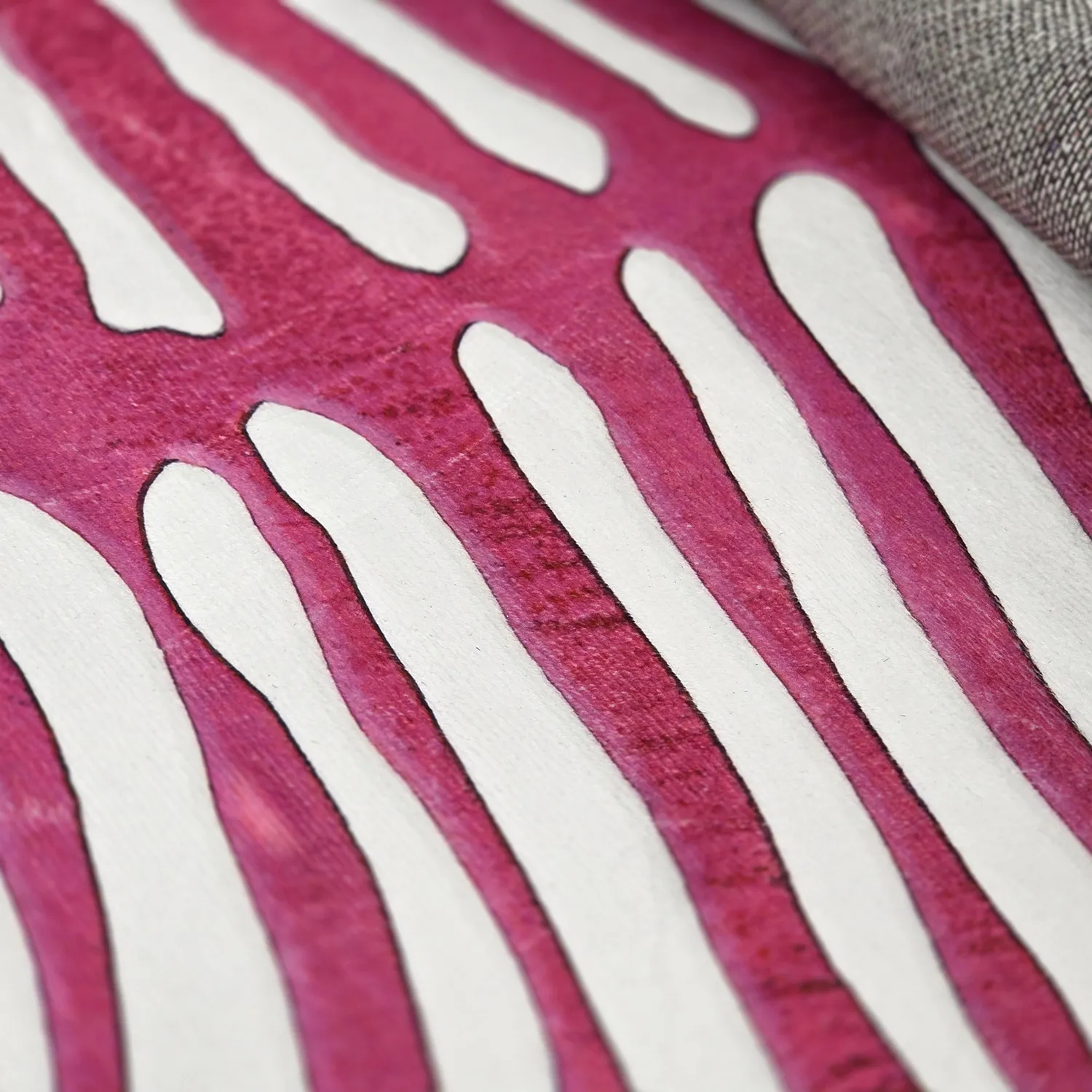 Rond vloerkleed - Zebra (roze)