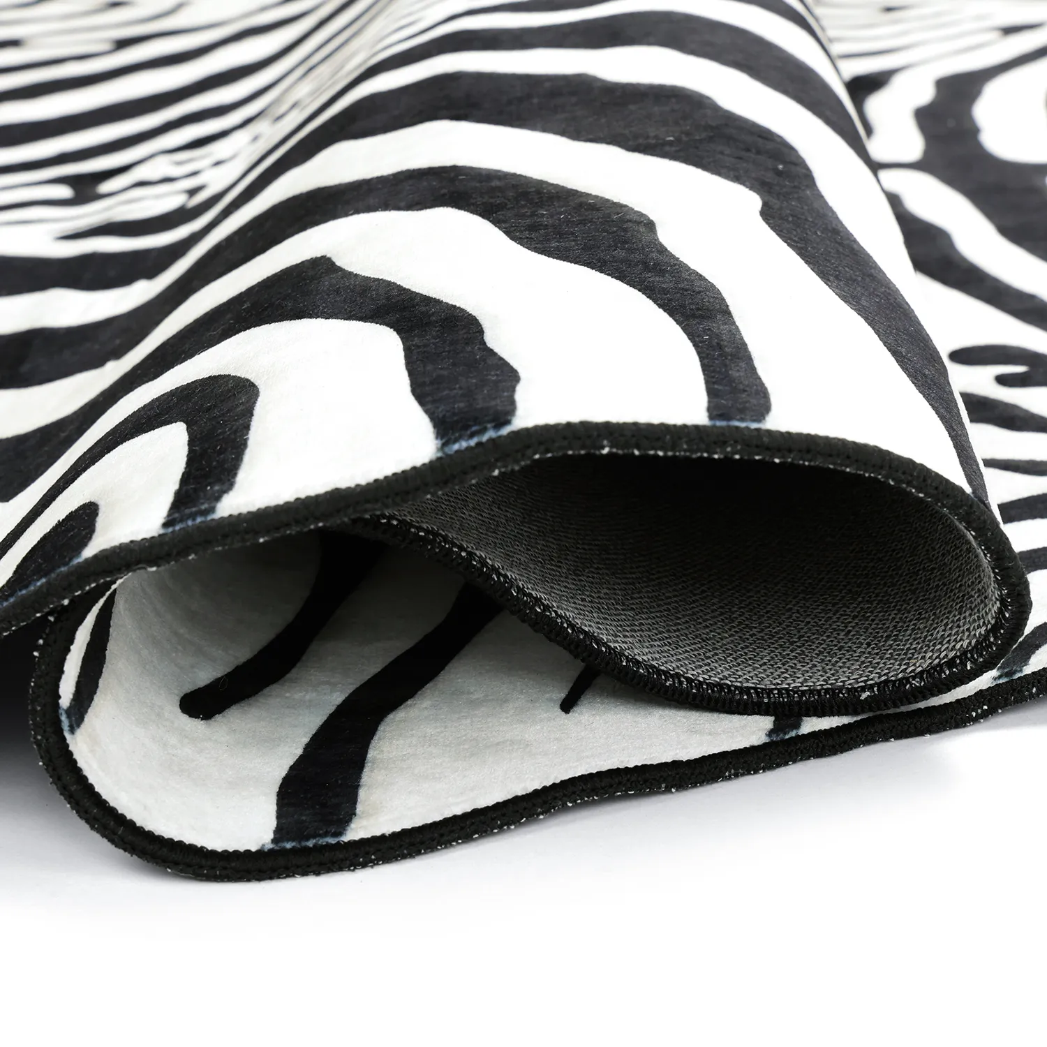 Golvend Wilton-tapijt - Zebra (zwart/wit)