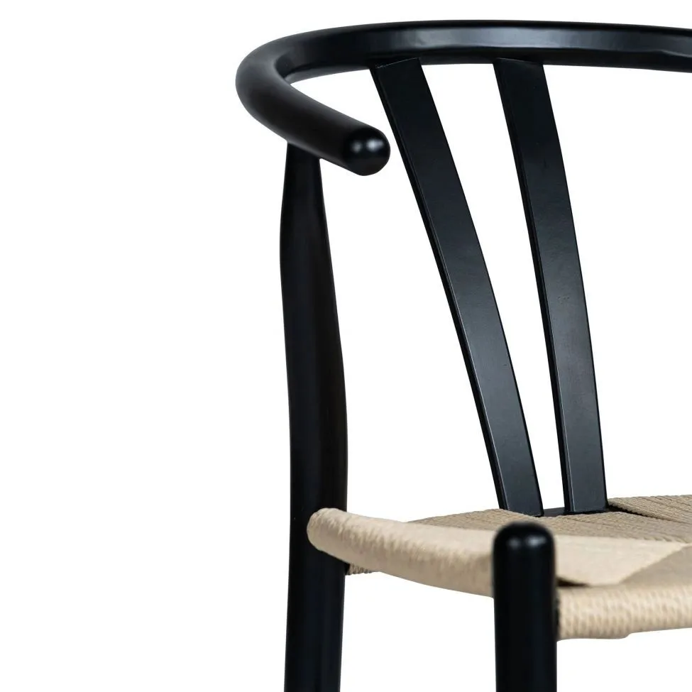 Stoel - Alta (zwart/beige) - 2 stuks