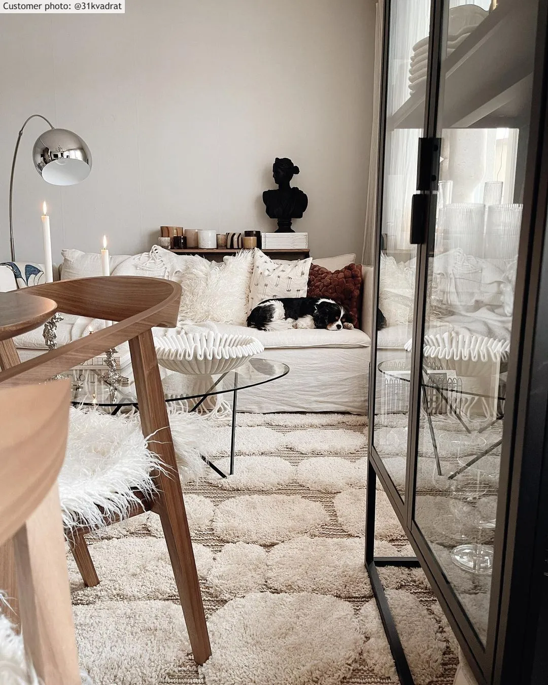 Hoogpolig vloerkleed - Fondi (beige)