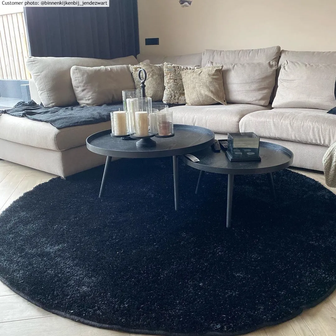 Ronde vloerkleden - Cosy (zwart)