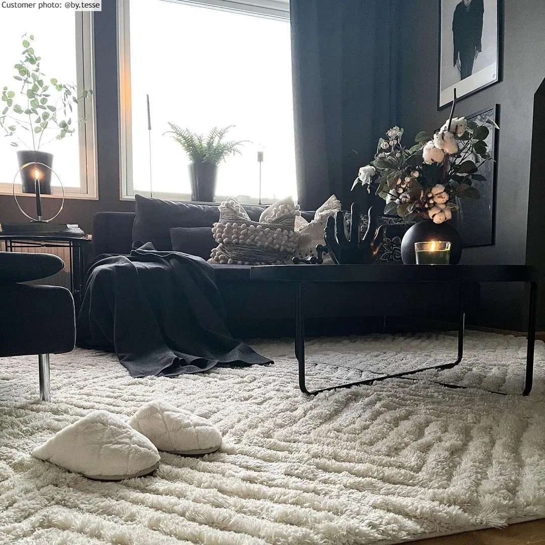 Hoogpolig vloerkleed - Monti (offwhite)