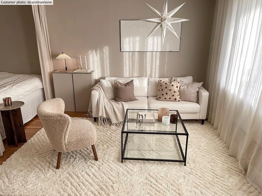 Hoogpolig vloerkleed - Monti (offwhite)