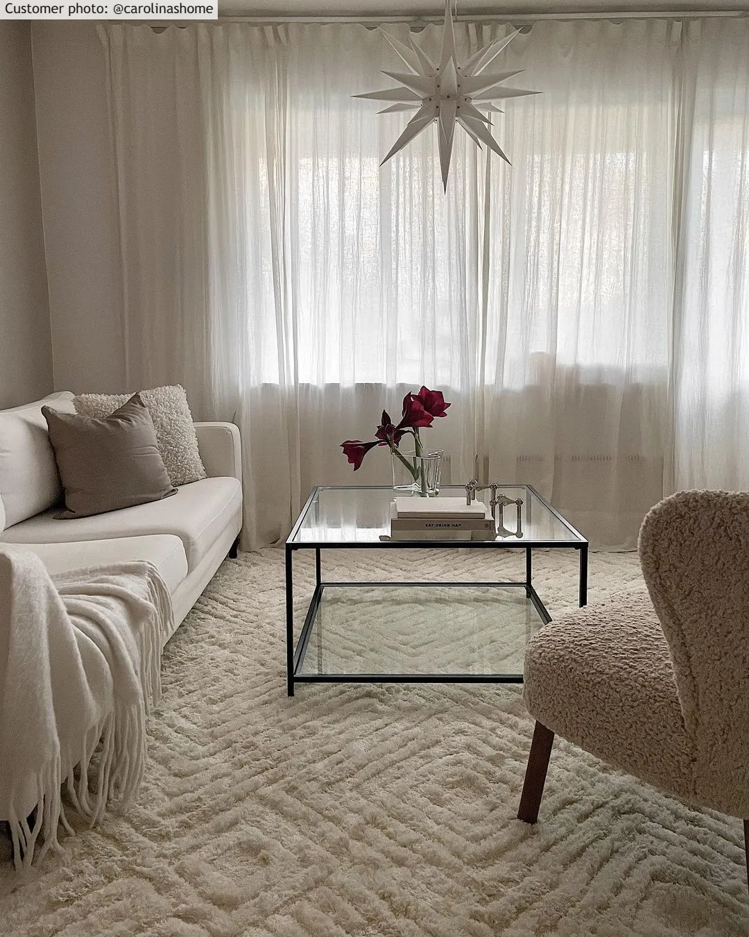 Hoogpolig vloerkleed - Monti (offwhite)